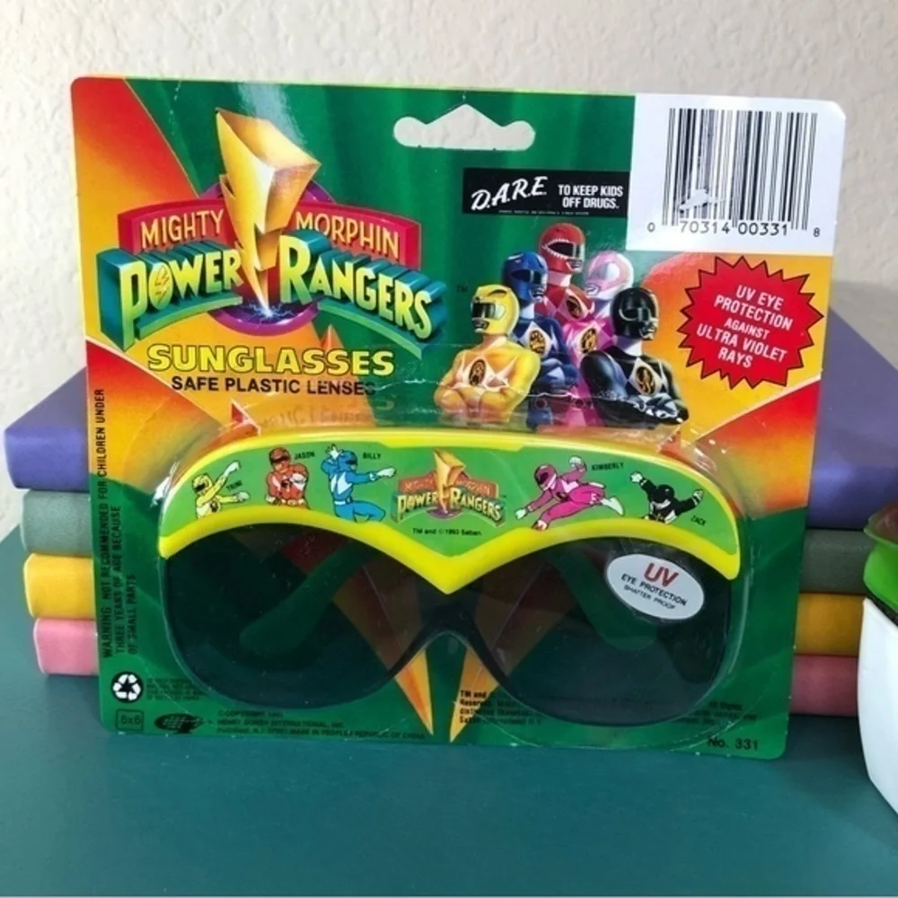 Power Rangers Mighty Morphin Sunglasses UV Protection Plastic Lenses Vintage